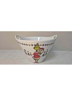 Dr. Seuss The Grinch Ceramic Serving Bowl – Christmas Holiday Decor
